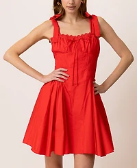 Line & Dot Women's Anessa Pleated-Waist Mini Dress