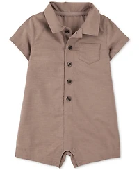 Carter's Baby Boys Cotton Button-Down Polo Romper