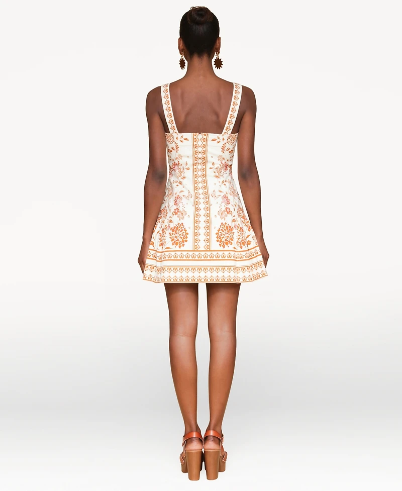 Avec Les Filles Women's Printed Fit & Flare Mini Dress