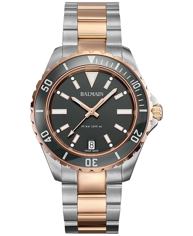 Balmain Men's Swiss Ophrys Two-Tone Stainless Steel Bracelet Watch 43mm