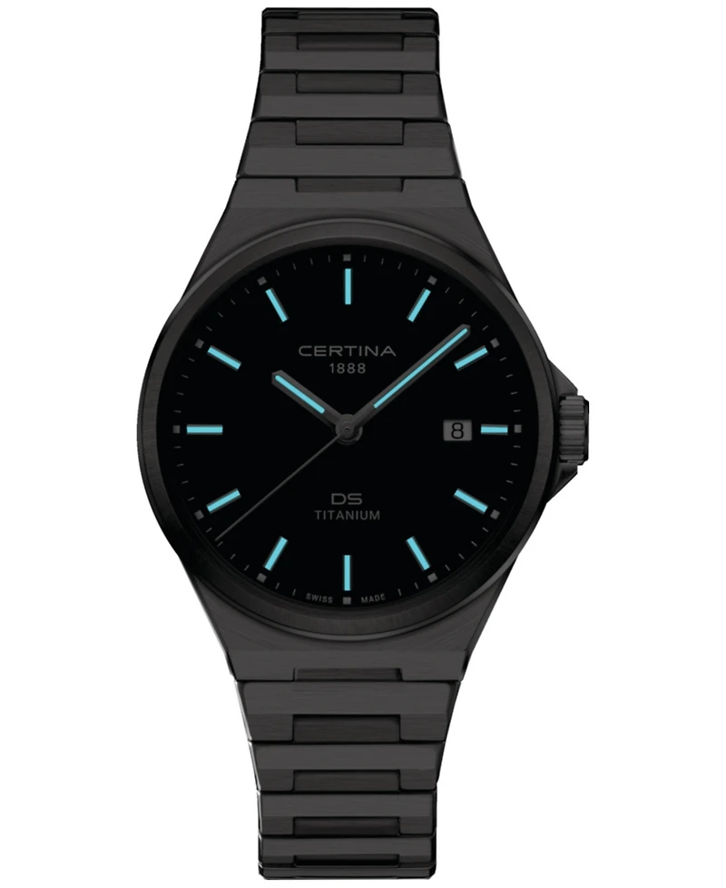 Certina Men's Swiss Ds-7 Silver-Tone Titanium Bracelet Watch 39mm