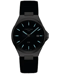 Certina Men's Swiss Ds-7 Blue Leather Strap Watch 39mm