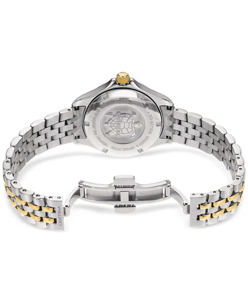 Certina Women's Swiss Ds Action Diamond Accent Two-Tone Stainless Steel Bracelet Watch 34mm