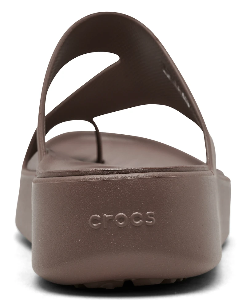 Crocs Women's Getaway Platform Toe Loop Casual Sandals from Finish Line