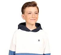 B By Brooks Brothers Big Boys Colorblock French Terry Hoodie