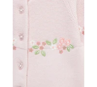Little Me Baby Girls Cotton Garland Sweater Coverall