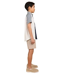 B By Brooks Brothers Big Boys Colorblock Poplin Shirt