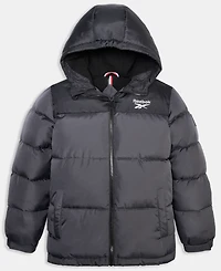 Reebok Toddler and Little Boys Contrast Yoke Promo Long Sleeve Puffer Jacket