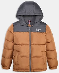 Reebok Toddler and Little Boys Contrast Yoke Promo Long Sleeve Puffer Jacket