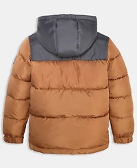 Reebok Toddler and Little Boys Contrast Yoke Promo Long Sleeve Puffer Jacket