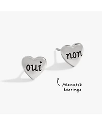 Oui Non Heart Stud Earrings