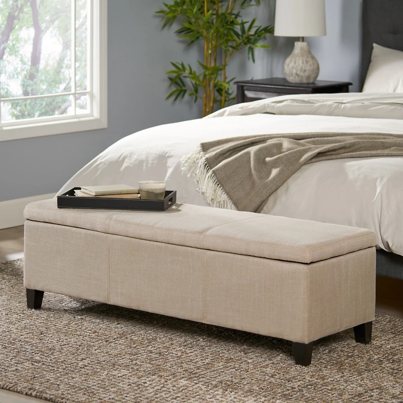 Streamdale Contemporary Storage Ottoman with Upholstered Comfort