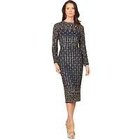 Lara Women's Beaded Midi Dress with Long Sleeves