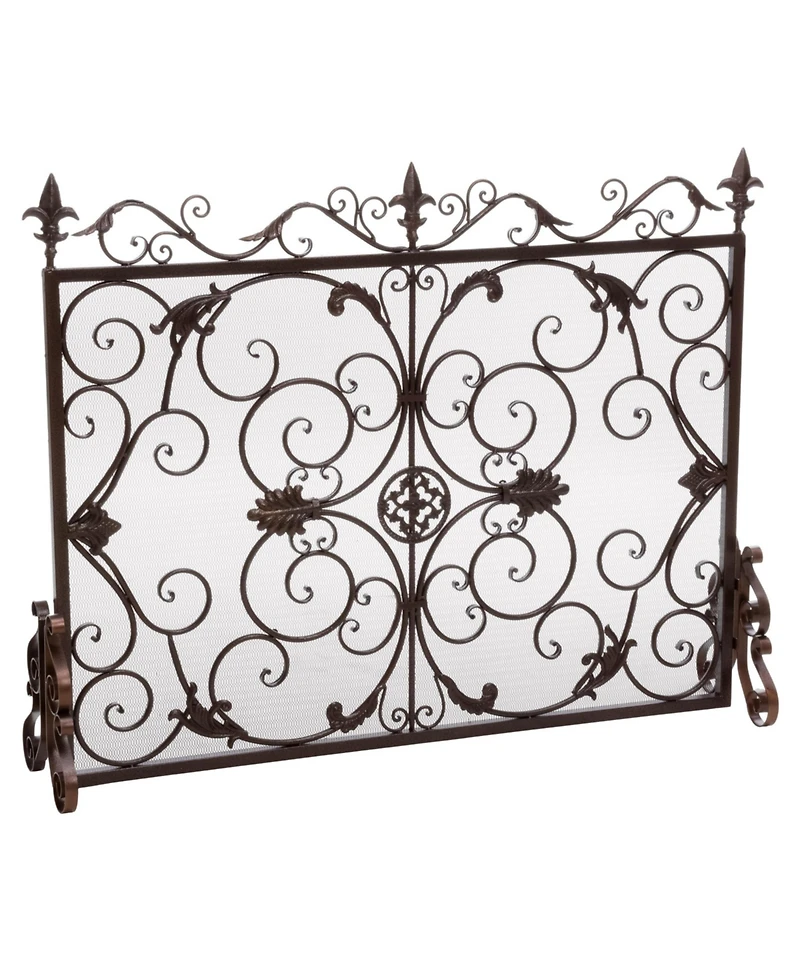 Streamdale Darcie Victorian-Style Ornate Design Gold Fireplace Screen