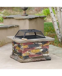 Stonewall 28" Square Fire Pit: Warmth And Style For Your Backyard