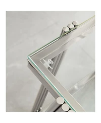 Streamdale 20" Square Glass End Table