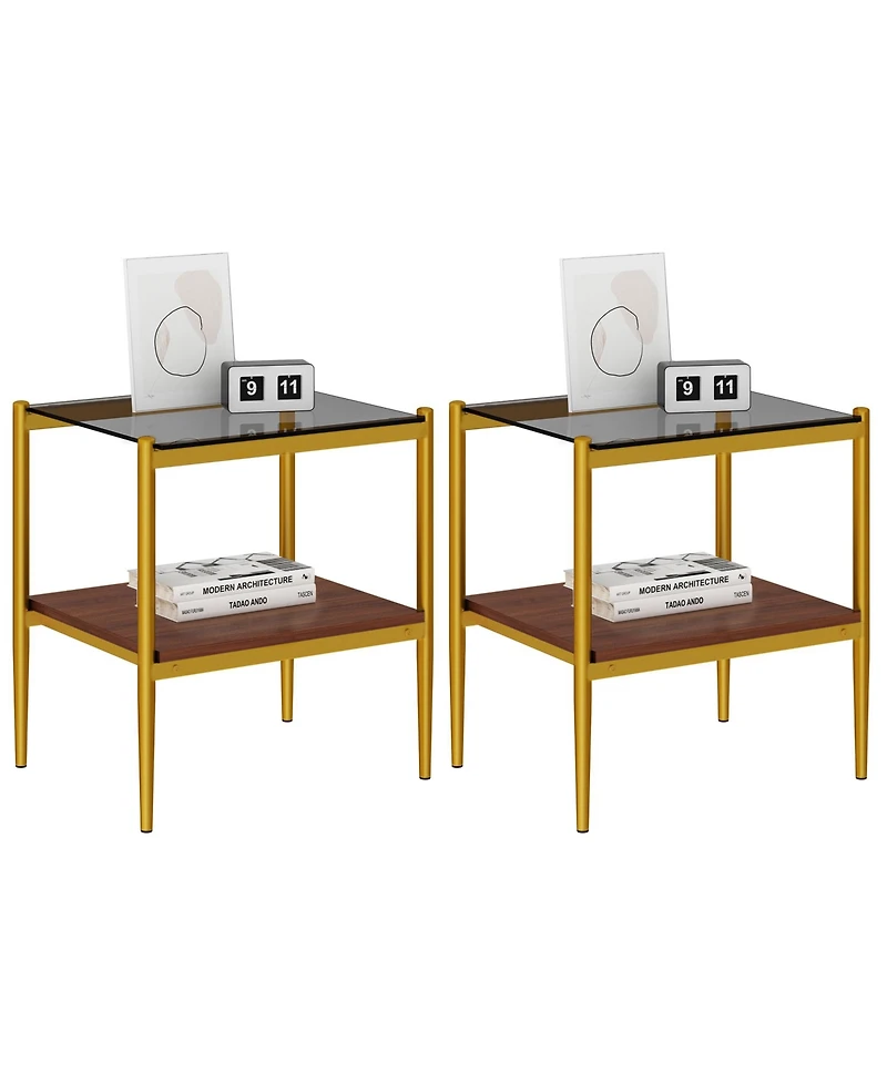 Streamdale Modern 3-Piece Glass Coffee and End Table Set