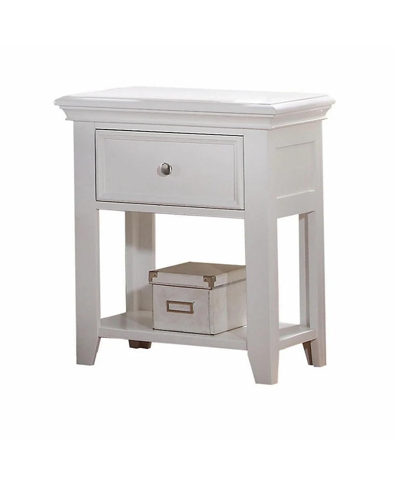 Sleek One Drawer Nightstand with Storage Drawer for Bedroom