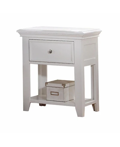 Sleek One Drawer Nightstand with Storage Drawer for Bedroom