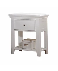 Sleek One Drawer Nightstand with Storage Drawer for Bedroom