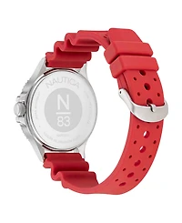 Nautica Men's Analog Red Polyurethane Watch, 43mm