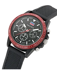 Nautica Men's Analog Black Polyurethane Watch, 43mm