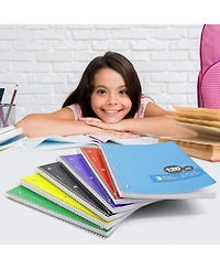 Emraw 3 Subject Spiral Notebooks Pink, Wide Ruled, 120 Sheets White Paper Ideal for Class Assignments, Homework, Planning and General Notes