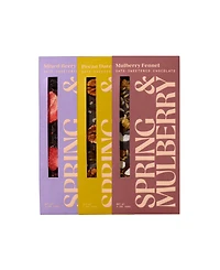 Spring & Mulberry Best Sellers Collection Date-Sweetened Dark Chocolate Bar Gift Set, 3-Pack