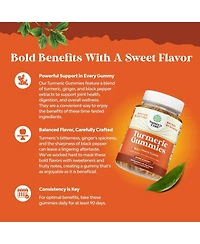 Turmeric Curcumin Gummies | Immune Booster Turmeric Gummies | for Joint Support and Advanced Skin Care | Peach Flavor | 60ct