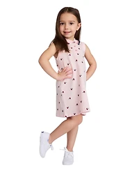 Tommy Hilfiger Toddler and Little Girls Icon Print Sleeveless Polo Dress