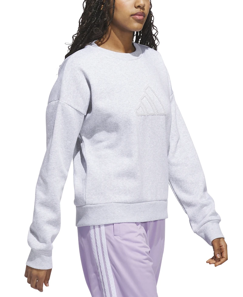 adidas Women's Faux-Pearl Logo Crewneck Sweatshirt