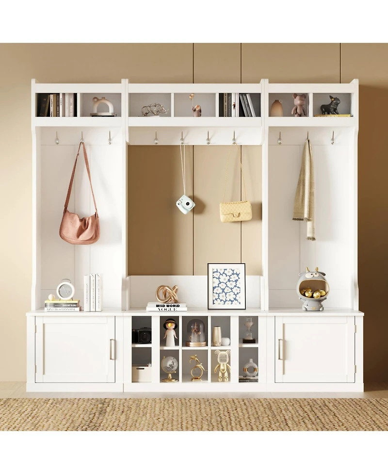 Streamdale On-Trend Hall Tree with Bench, Coat Rack & Shoe Storage