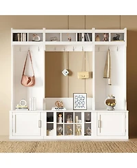 Streamdale On-Trend Hall Tree with Bench, Coat Rack & Shoe Storage