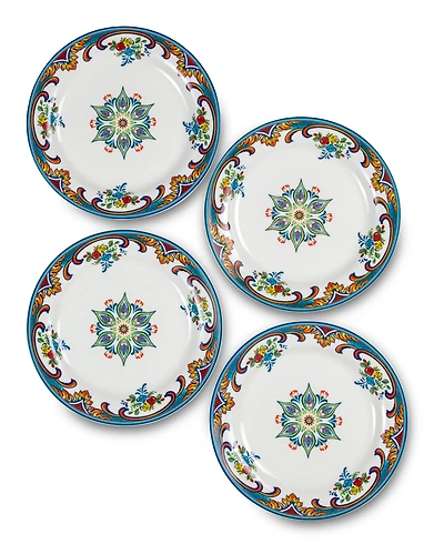 Euro Ceramica Zanzibar Appetizer Plates, Set of 4