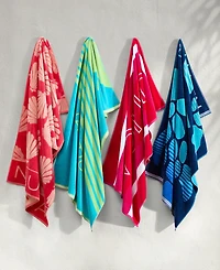 Nautica Seashell Seashore Jacquard Beach Towel Set, 68" X 36"