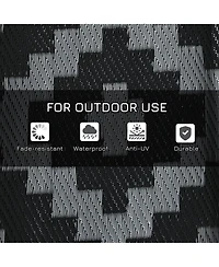 Reversible Outdoor Rug, 9' x 18' Waterproof Plastic Straw Floor Mat, Portable Rv Camping Carpet with Carry Bag, Large Floor Mat for Backyard, Deck, Pi