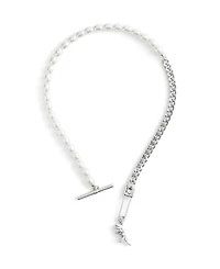 Coach Faux Stone Signature Rexy Safety Pin Choker Necklace