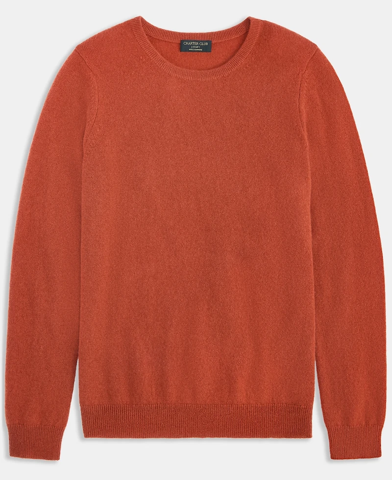 Charter Club Women's Long-Sleeve 100% Cashmere Crewneck Sweater, Macy's Exclusive