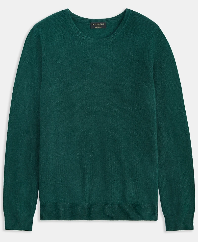 Charter Club Women's Long-Sleeve 100% Cashmere Crewneck Sweater, Macy's Exclusive