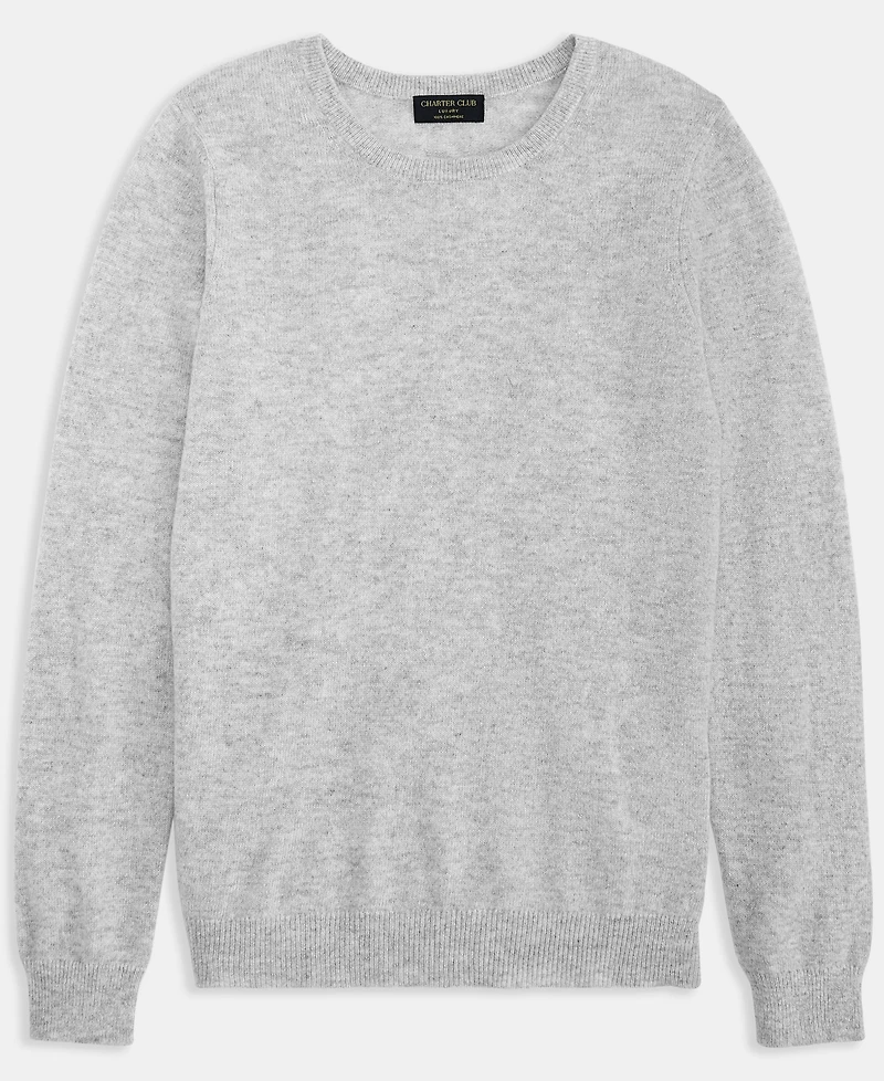 Charter Club Women's Long-Sleeve 100% Cashmere Crewneck Sweater, Macy's Exclusive