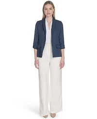 Calvin Klein Petite Faux Denim 3/4-Sleeve Jacket