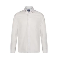 Luchiano Visconti Men's White with ZigZag Print shirt
