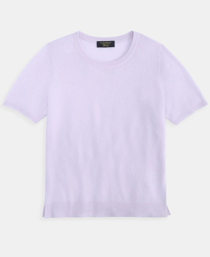 Charter Club Women's 100% Cashmere Crewneck Short-Sleeve Sweater, Macy's Exclusive