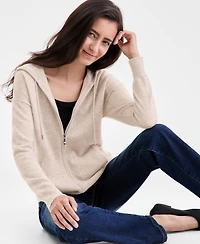 Charter Club Women's 100% Cashmere Zip Hoodie, Macy's Exclusive