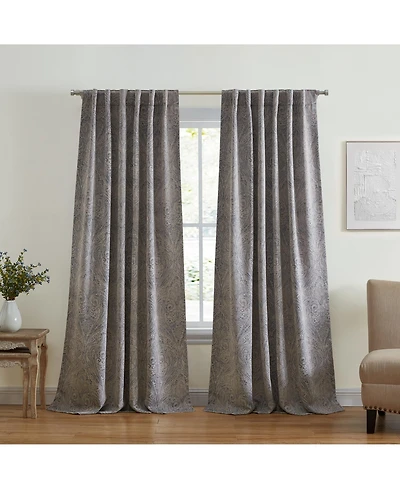 Elrene Home Fashions Vittoria Paisley Printed Blackout Curtain Panel