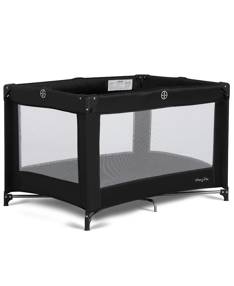 Dream On Me Zazzy Portable Playard with Bassinet in Gray