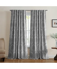 Elrene Home Fashions Giovanni Medallion Linen Blend Window Curtain Panel