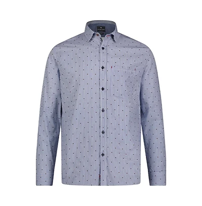 Luchiano Visconti Men's Blue with stripe Long sleeve