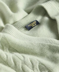 Charter Club Women's 100% Cashmere Placed Cable-Knit V-Neck Sweater, Macy's Exclusive