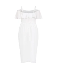 City Chic Plus Flirtation Drape Midi Dress